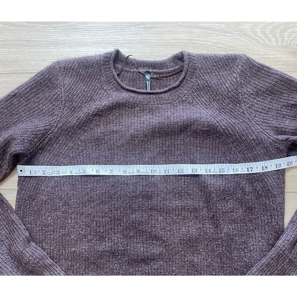 KUHL Women’s Small Long Sleeve Sweater Purple Eggplant Super Soft Stretch Knit S - Picture 7 of 8